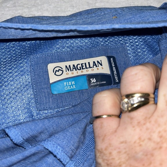 Magellan Outdoors Men's Fishing Flat Front Shorts Water Repellent 6-Pocket Sport - Picture 5 of 7
